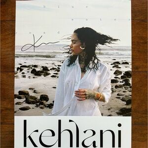 Autographed poster for Kehlani’s 2022 album “Blue Water Road”